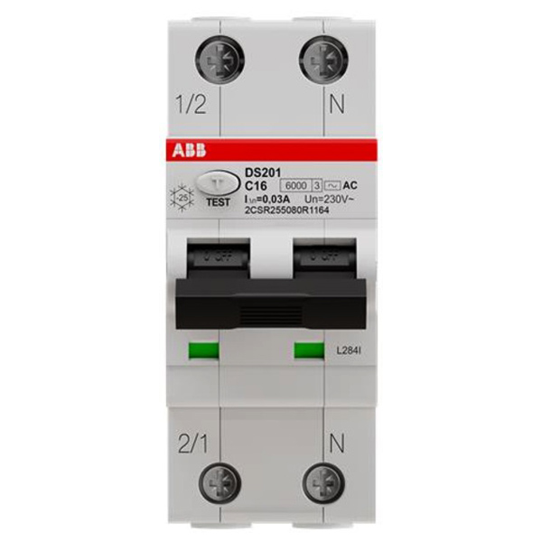 2CSR255080R1164 New ABB DS201 C16 AC30 Residual Current Circuit Breaker with Overcurrent Protection